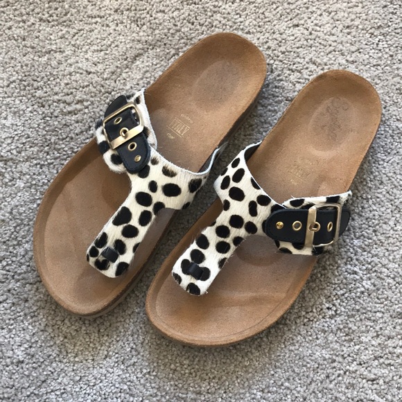 cowhide sandals
